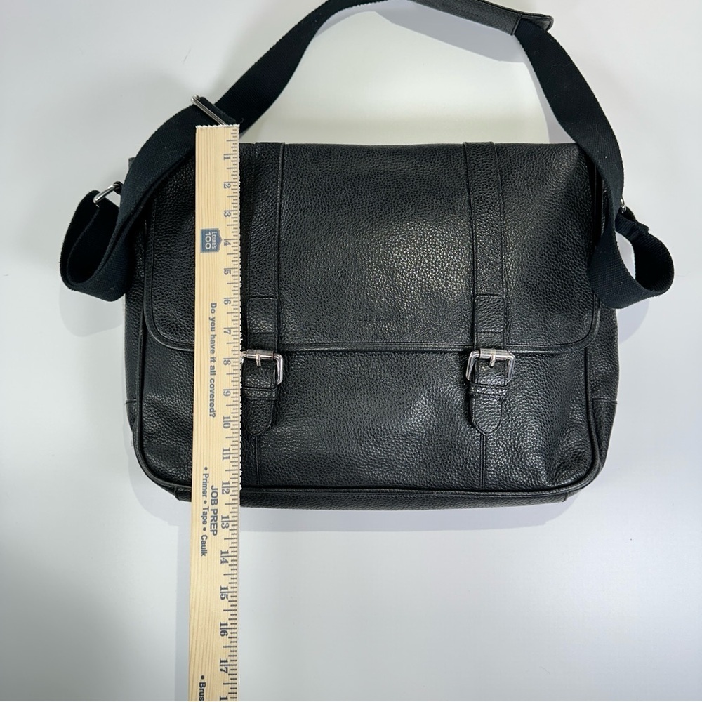 Cole Haan Work Messenger Leather Crossbody Bag Black - Picture 13 of 15